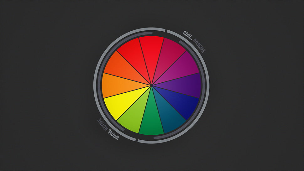 color wheel logo HD wallpaper