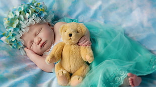 brown bear plush toy, baby, teddy bears HD wallpaper