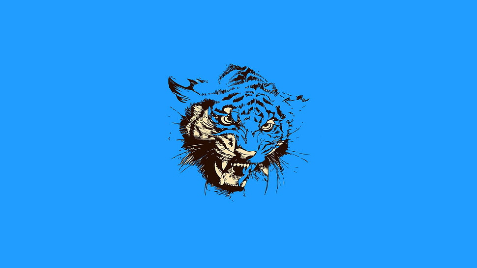 tiger illustration HD wallpaper