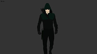 man wearing black and green coat illustration, Green Arrow, DC Universe, Arrow (TV series), vector