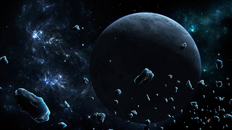 Pluto planet wallpaper, space art, asteroid, planet, space HD wallpaper