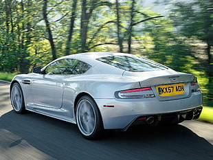 silver-coloured Aston Martin sports case