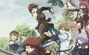 anime character poster, Hai to Gensou no Grimgar, Shihoru (Hai to Gensou no Grimgar), Haruhiro (Hai to Gensou no Grimgar), Yume (character)