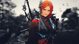 female illustration, redhead, Black Desert, black desert online, video games HD wallpaper
