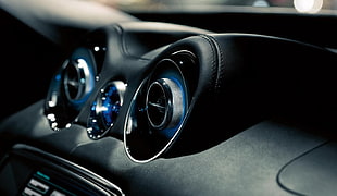 black vehicle dashboard, Jaguar, car, vehicle, car interior
