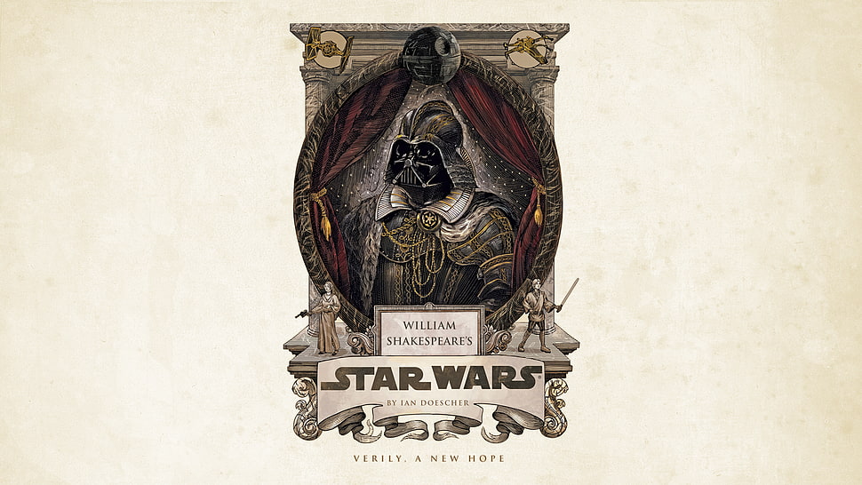 Star Wars Darth Vader illustration, Star Wars, curtains, Darth Vader HD wallpaper