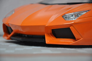 orange and black Lamborghini car, photography