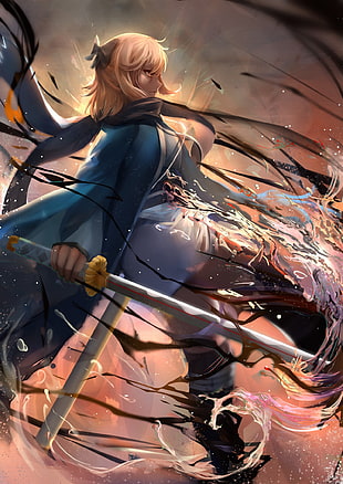 Sakura Saber, Fate/Grand Order, Fate Series, sword HD wallpaper