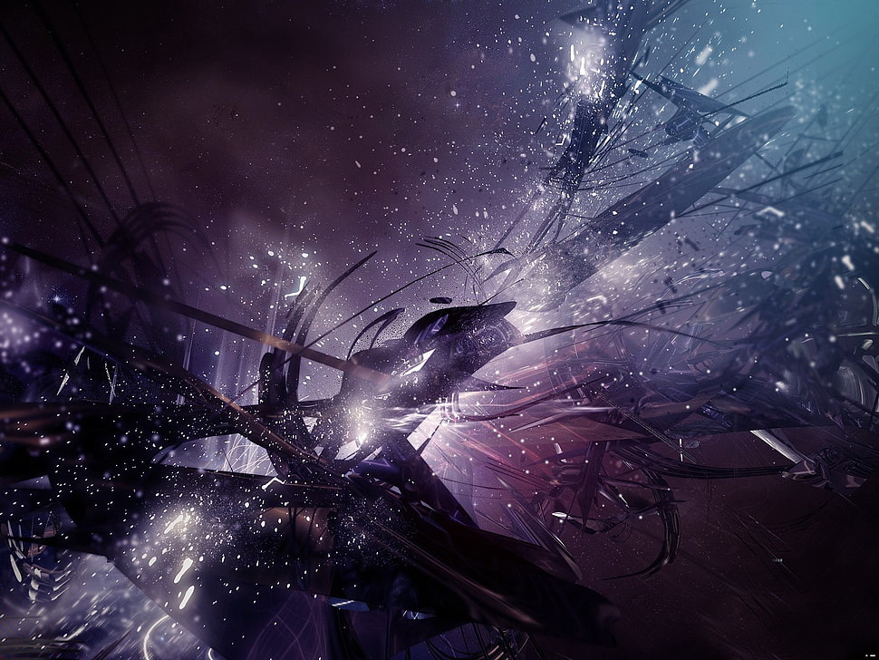 purple and white spark digital wallpaper HD wallpaper