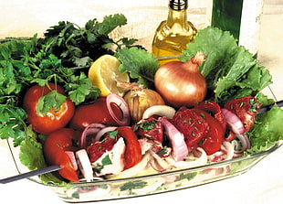 assorted vegetables on rectangular tray