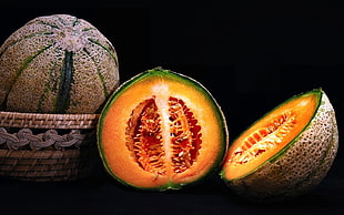 shallow focus photography of sliced melon