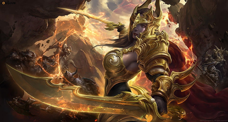 Dota 2 Legion Commander 3D wallpaper, fantasy art HD wallpaper