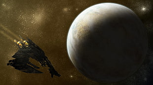 photo of planet, space, spaceship, Star Citizen, vanduul  HD wallpaper