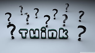 grey background with think text overlay, quote