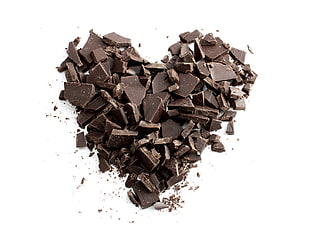 brown heart chocolates art HD wallpaper