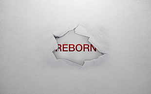 I Am Reborn text, minimalism, typography