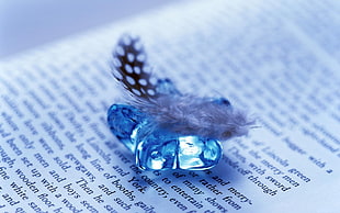 blue glass brooch