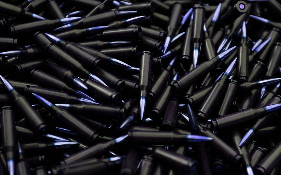 black-and-blue bullet lot HD wallpaper