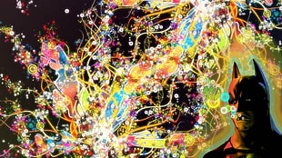 multicolored abstract artwork, comics, Batman, psychedelic