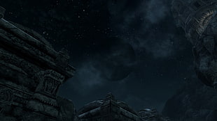 gray castle illustration, The Elder Scrolls V: Skyrim, video games