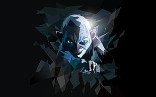 The Hobbit Smeagol artwork, The Lord of the Rings, The Hobbit, Gollum, low poly