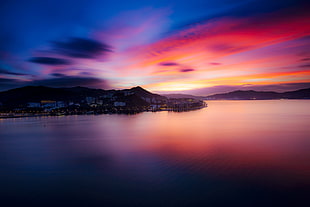 sun rising over the mountains HD wallpaper