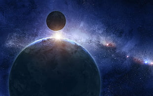 satellite photography of outside galaxy