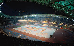 1997 anniversary event stadium in nighttime HD wallpaper
