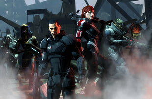 3D game application wallpaper, Mass Effect, digital art, video games, science fiction
