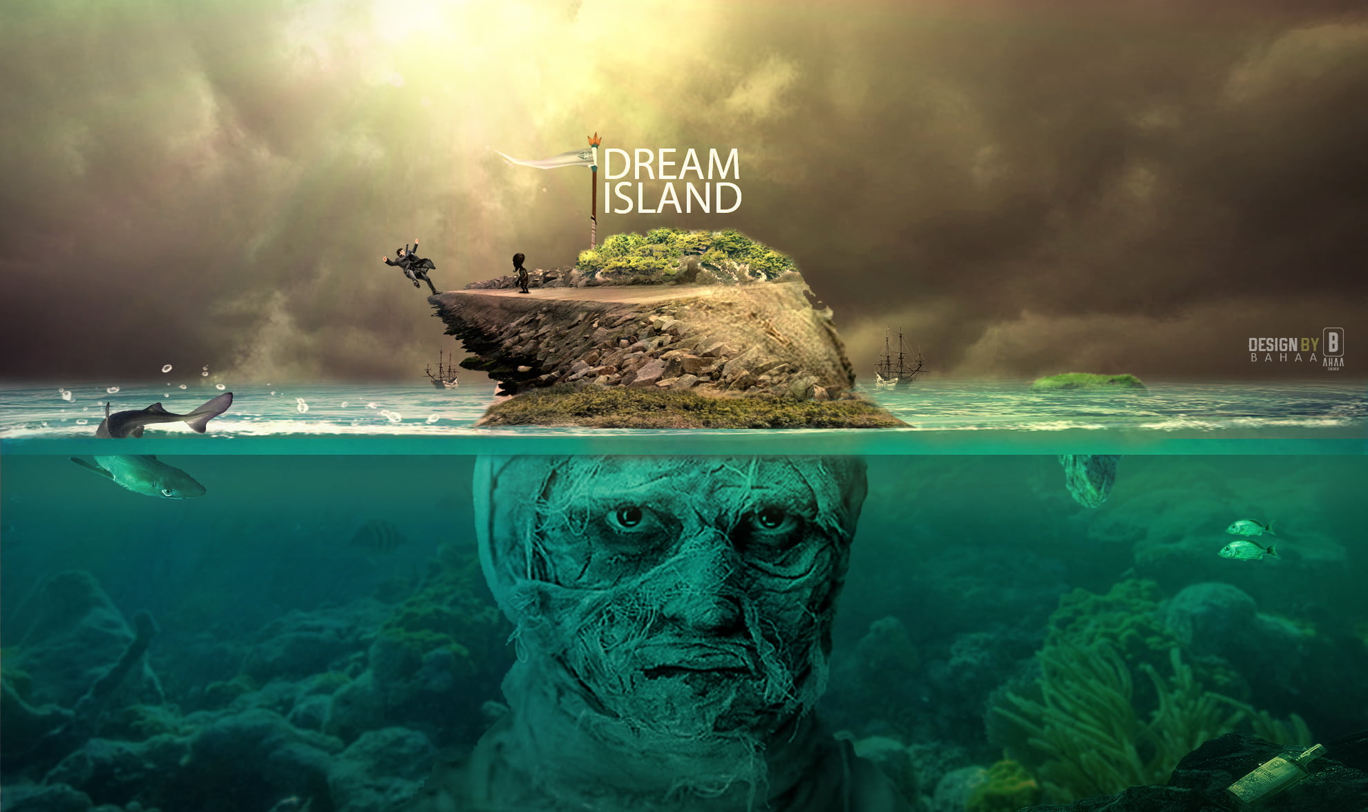 Dream Island wallpaper, Dreamlifter, island, dangerous, landscape