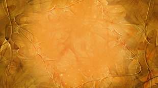 orange floral poster