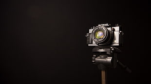 black Olympus camera, camera, Olympus