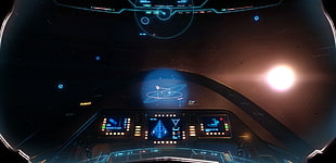 spaceship interface screenshot, space, Star Citizen, spaceship