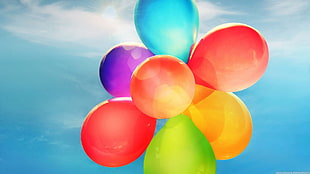 assorted-color balloon lot, balloon, colorful HD wallpaper