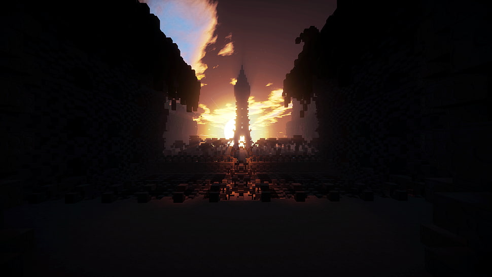 concrete mosque, Minecraft HD wallpaper
