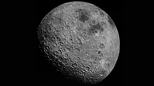 grayscale photo of moon, space, Moon, space art, Solar System