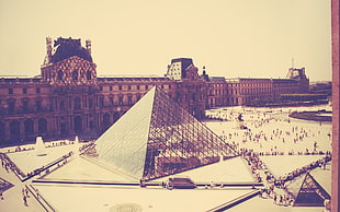 glass pyramid photo