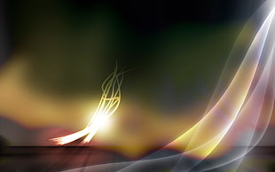 white and yellow light overlay digital wallpaper