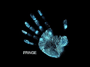 teal hand decor, Fringe (TV series), handprints HD wallpaper