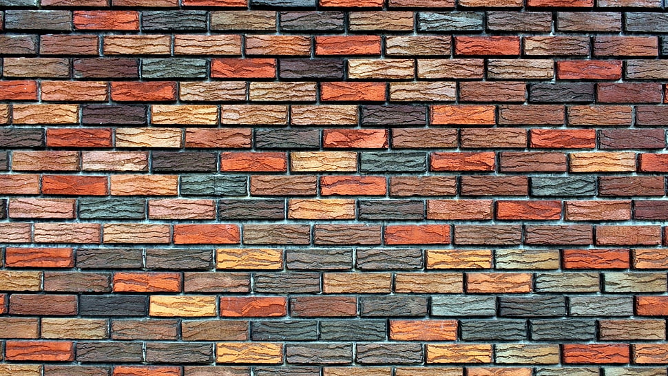 brown and red blocks HD wallpaper