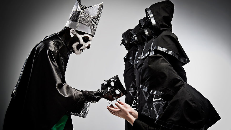 man wearing black cape and gray crown, Ghost B.C., ghost HD wallpaper