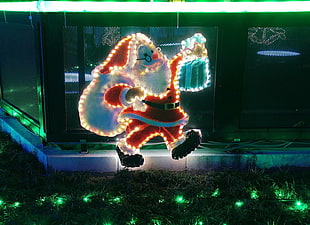 Santa Claus string light decor HD wallpaper