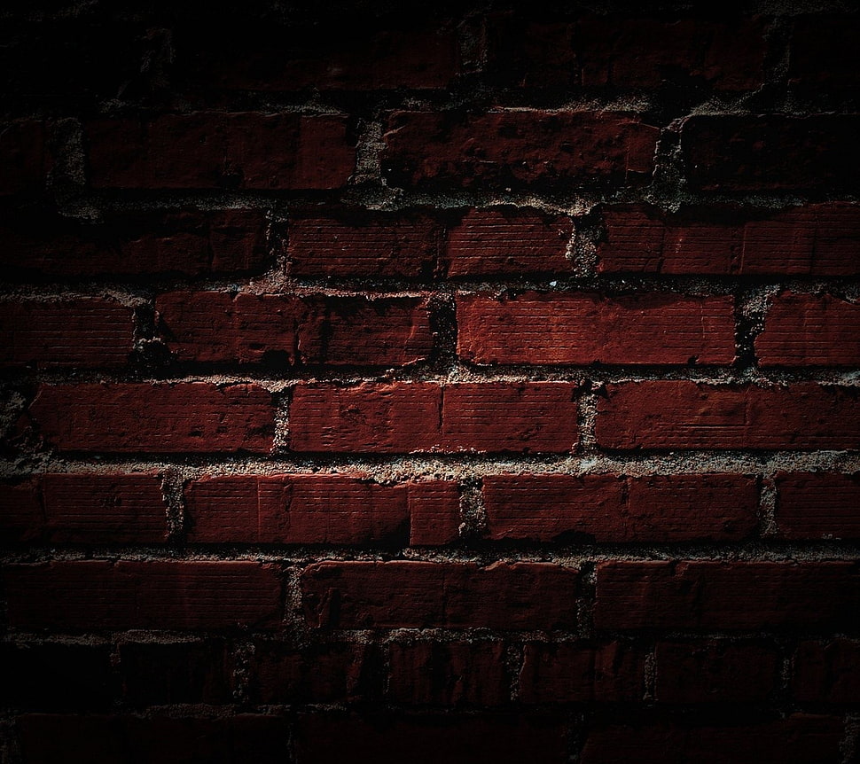 red concrete bricks, texture HD wallpaper