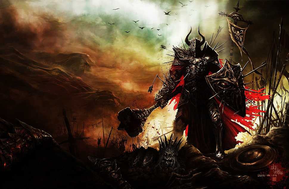 knight video game screenshot, Diablo III HD wallpaper