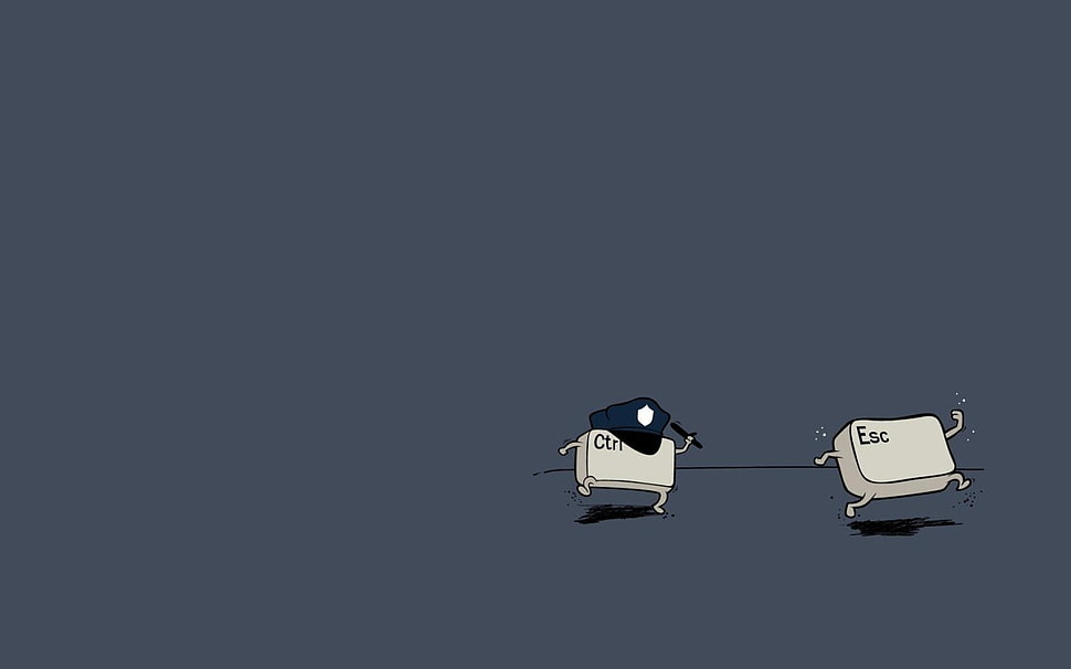 computer buttons illustration wallpaper, Esc, minimalism HD wallpaper