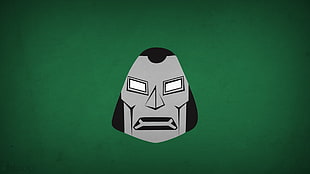 gray robot head illustration, Marvel Comics, Dr. Doom, villains, Blo0p HD wallpaper