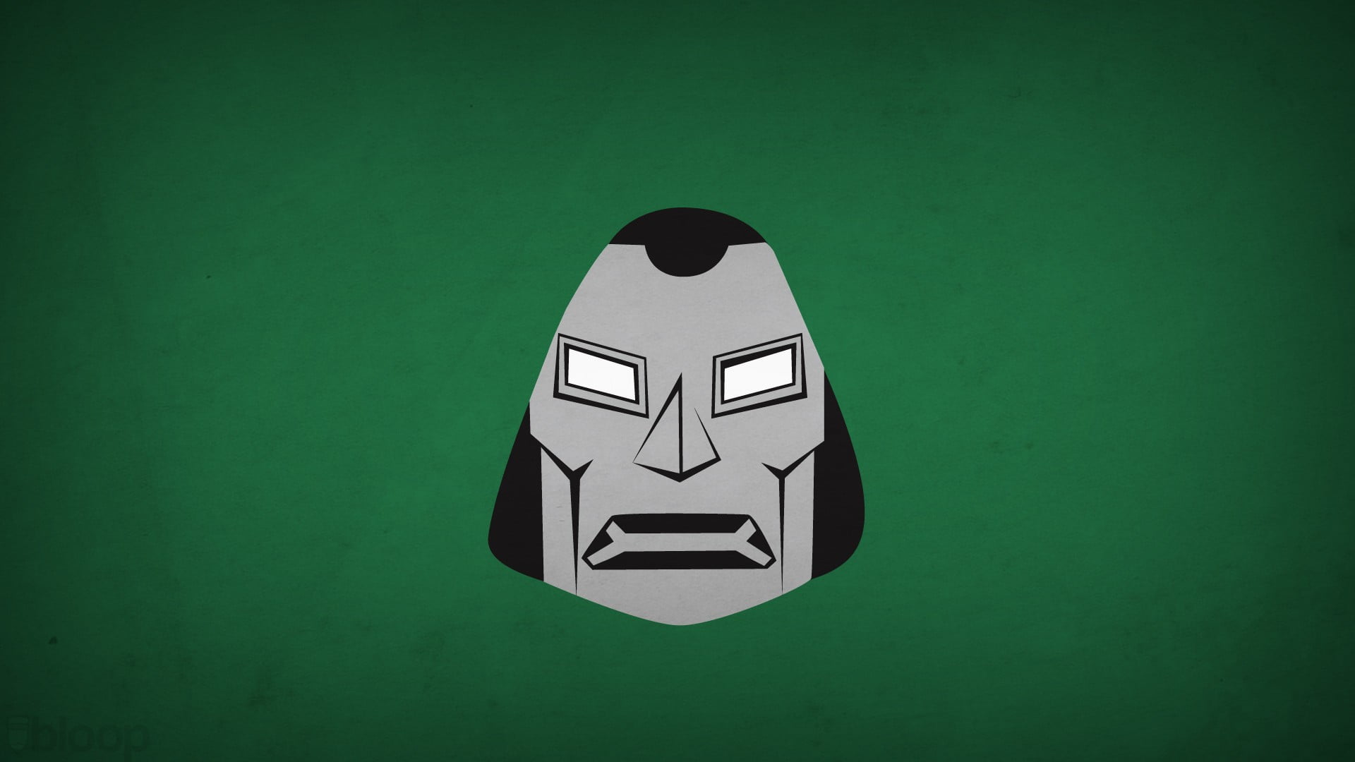 gray robot head illustration, Marvel Comics, Dr. Doom, villains, Blo0p