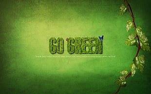 Go Green ads., green HD wallpaper