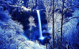 photo of white waterfalls