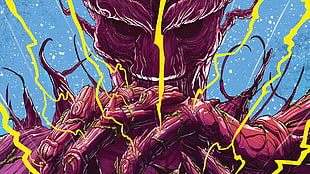 Groot digital wallpaper, Marvel Comics, comics, Guardians of the Galaxy, Groot